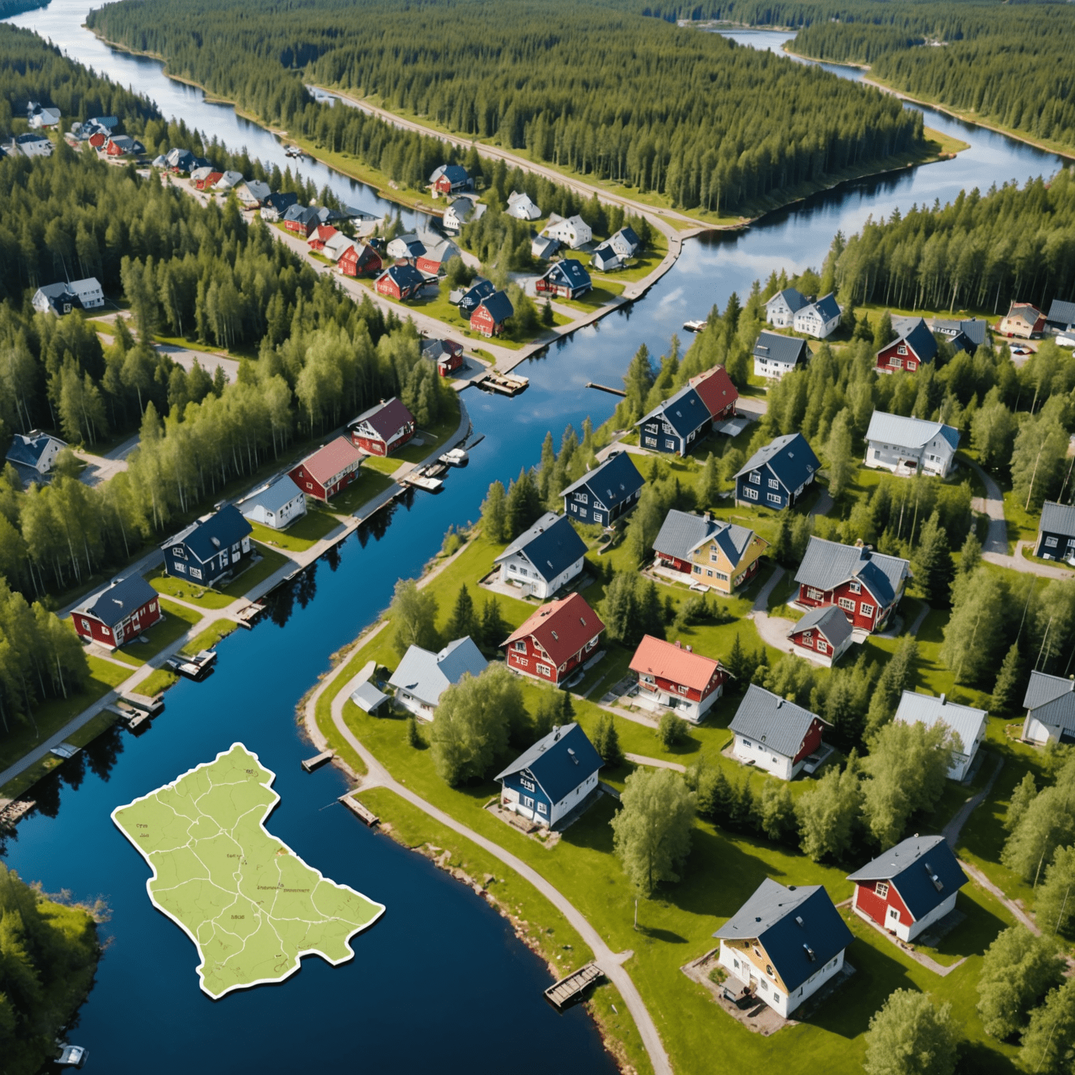 Kuva kiinteistömarkkinoiden trendeistä, näyttäen graafeja ja karttoja Suomen asuntojen hinnoista ja kysynnästä eri alueilla.